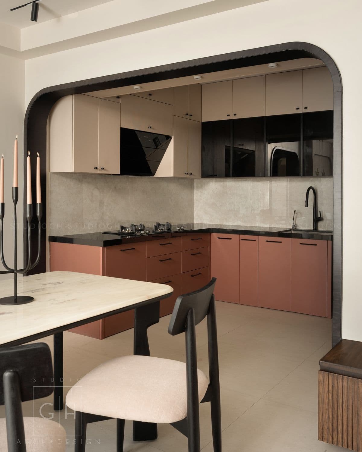 L-Shaped Kitchen - Detail view